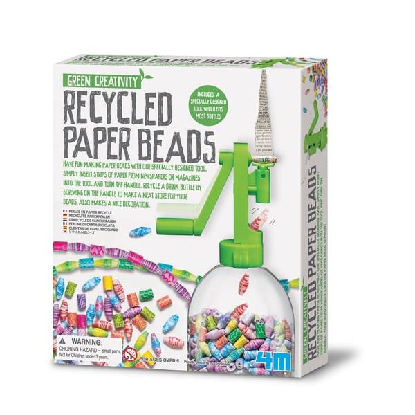 8504588 4M 00-04588 Aktivitetspakke, Recycled Paper Beads 4M Green Creativity